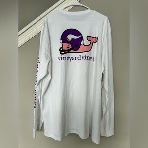 Vikings football long sleeve shirt from Vineyard Vines. New with tags!